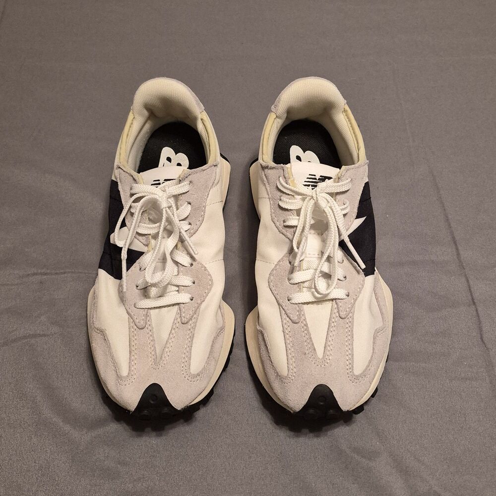 New Balance 327 Women Size 6.5 Sea Salt White Black Running Shoe Sneaker WS327FE